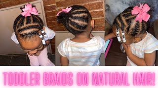 Toddler/Baby Girl Braids Into Ponytail With Beads on Short Natural Hair｜Easy Protective Style screenshot 3