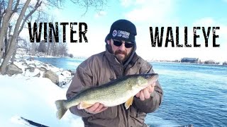 Winter Walleye Fishing from Shore