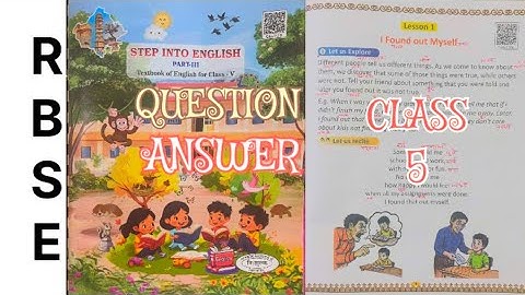 I Found Out Myself Chapter 1 Question Answers 5th English RBSE full explaination हिंदी में 25-26