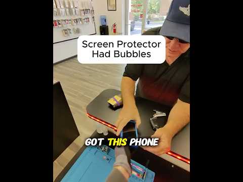 SCREEN PROTECTOR HAD BUBBLES!! #education #brokenfix #smartphone #problemfix #cellphone #mobilephone