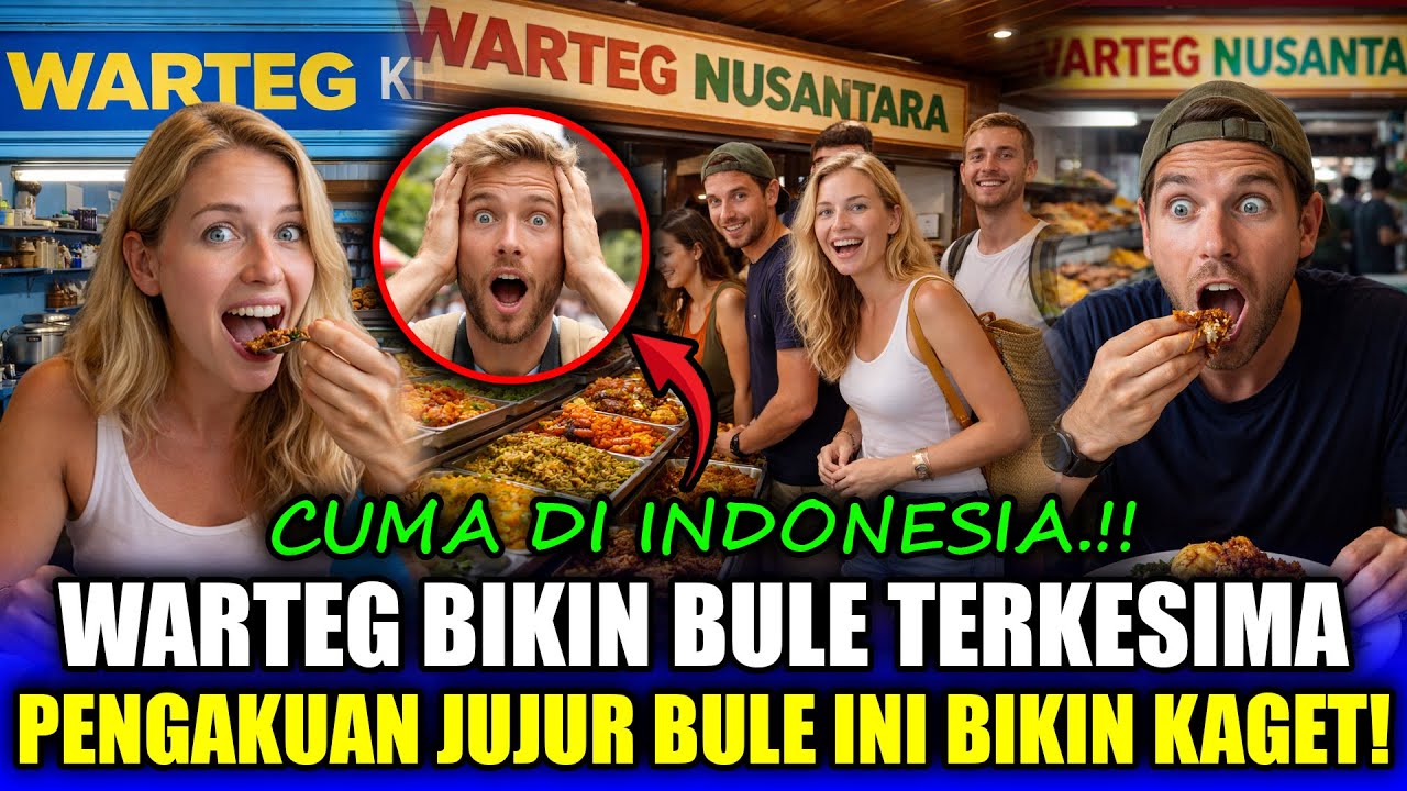 BULE SYOK BERAT ‼️GAK NYANGKA WARTEG SEMURAH & SEENAK INI, REAKSINYA BIKIN NGAKAK 🤣