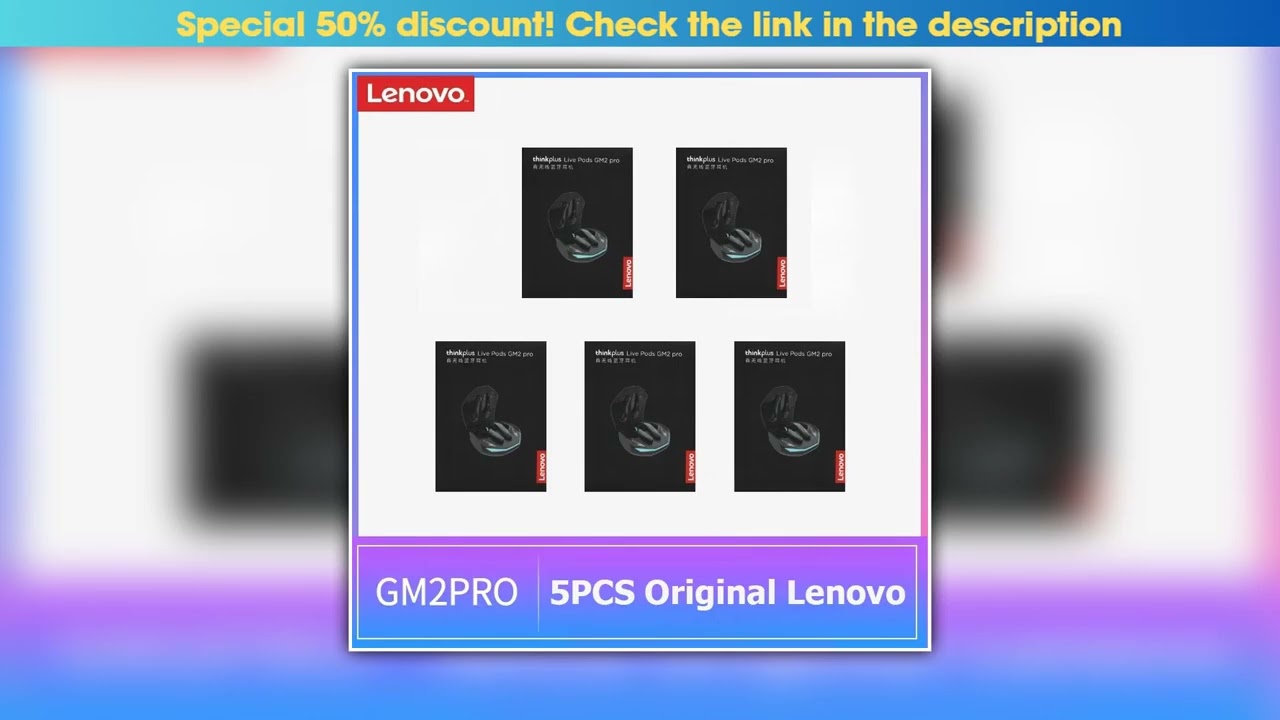 5PCS Original Lenovo GM2 ProWireless Headphones Sleep Eye Mask Headset Elastic Comfortable Sports