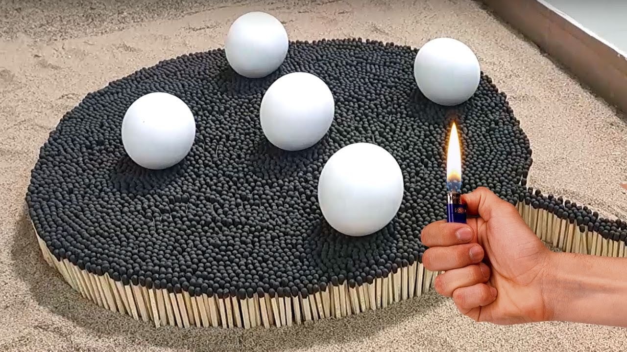 EXPERIMENT 100,000 Matches Vs EGGS [MATCHES EXPERIMENT] YouTube