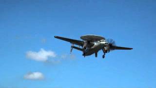 20110915 VAW-115 Liberty Bells NF601 E-2C Hawkeye Landing at Atsugi