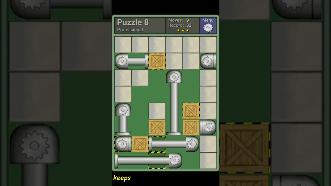Pushing Machine (Professional) Level Puzzle 8 - Perfect Solution