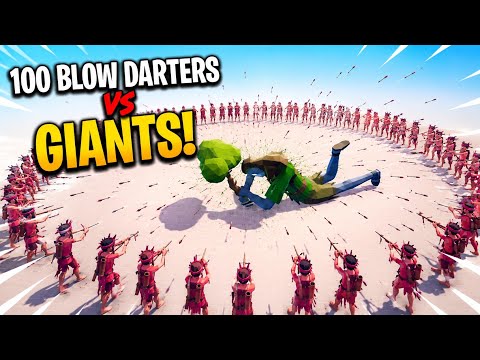 🎯 100 BLOW DARTERS vs EVERY GIANT in TABS!