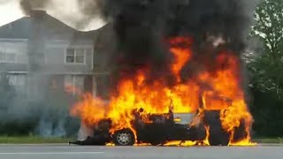 Van on 🔥🚒 on I-69 🔴 Burger Planet LIVE Daily Vlog