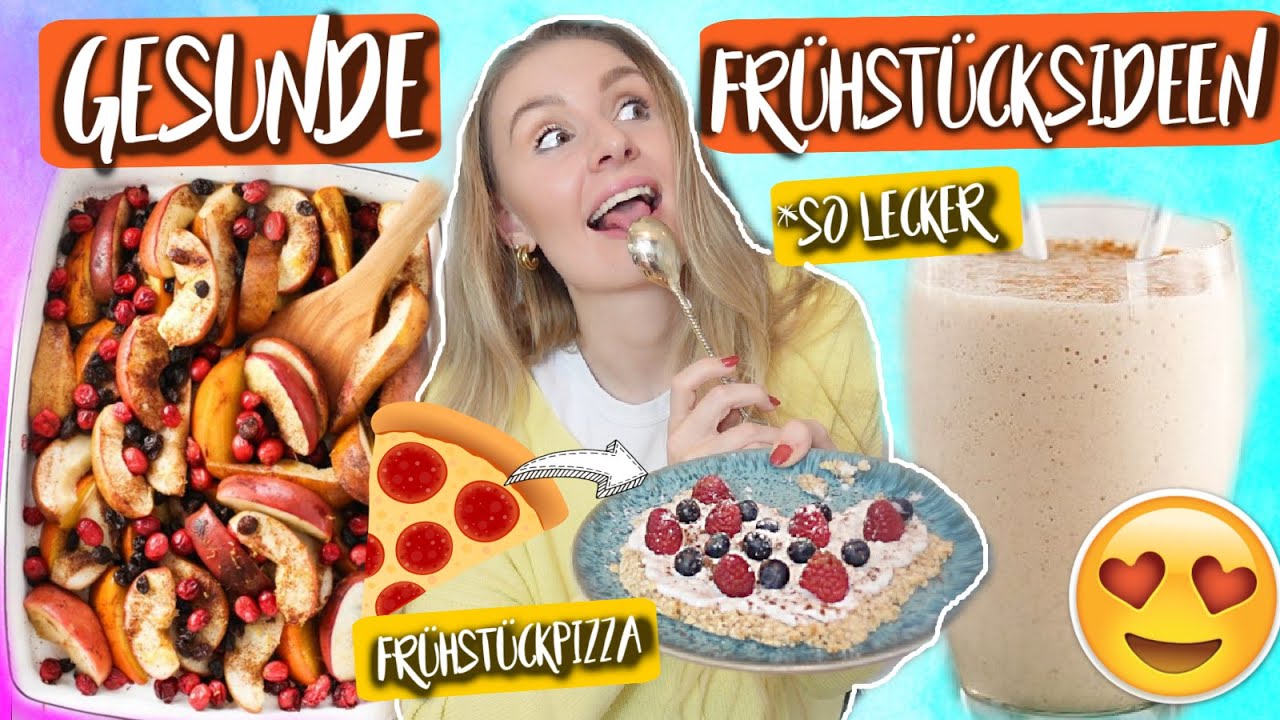 Diese 3 LECKEREN FRÜHSTÜCKSIDEEN wirst du lieben!😋 GESUND + VEGAN! Frühstückspizza 🍕 I Snack Ideen