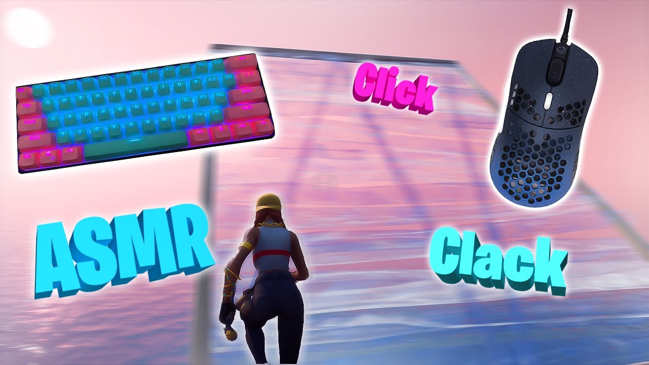 Chill Lofi Keyboard And Mouse Sounds ASMR Fortnite Free building 😍