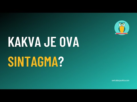 Video: Ali ima sintagma množino?