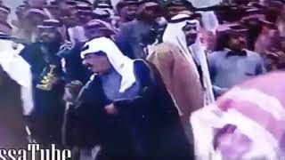 ‏الملك الصالح عبد الله بن ‏عبد العزيز يرقص العرضة النجدية