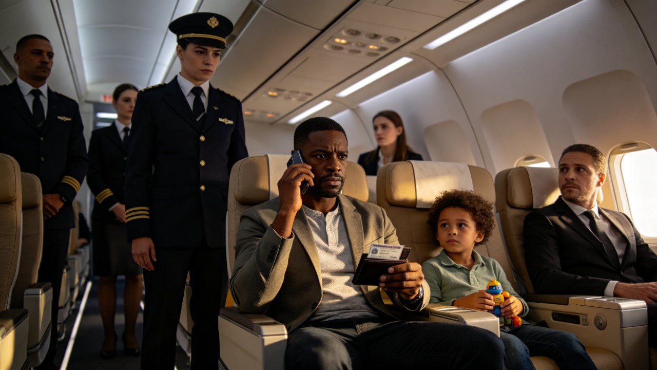 Single Father Questioned in First Class—Call Leads to Flight Cancellation