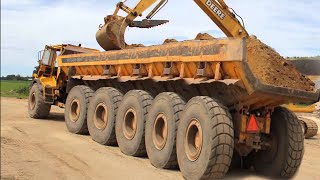 10 Extreme Dangerous Biggest Heavy Machines Working Dump Truck VOLVO CAT JCB Oversize Load Transport