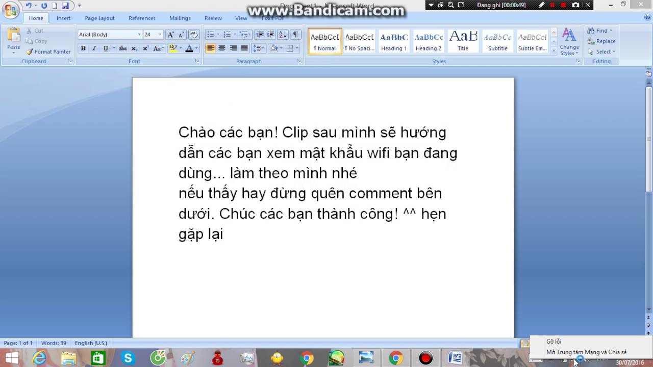 THỦ THUẬT MÁY TÍNH: xem mật khẩu wifi