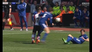 Marcos Alonso stamp on Shane Long-Should be a red card??