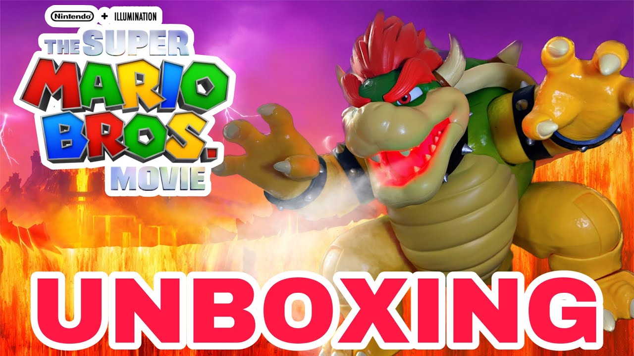  The Super Mario Bros. Movie 7-Inch Feature Bowser Action Figure  with Fire Breathing Effects : Toys & Games