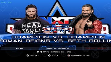 🎮 Roman Reigns vs Seth Rollins match gameplay|WWE 2k23 Wii gameplay in dolphin emulator.