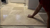 How to regrouting a marble foor - applying the grout - YouTube