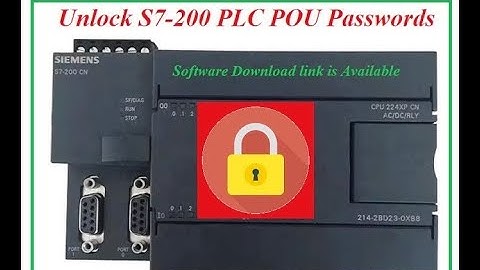 Unlock S7-200 POU Password Protection.