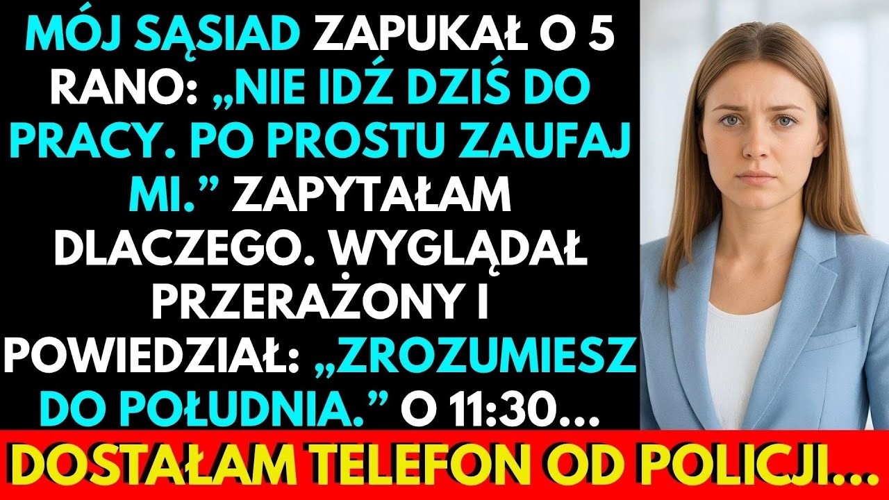 V pět ráno mi soused zabouchal na dveře a řekl jen: „Nechoď dnes do práce." Než jsem stihla cokoli říct, zmizel. Do poledne mi zavolala policie, že jsem byla viděna na místě brutálního útoku v mé...
