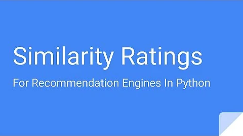 Calculating Similarity Scores w/ Python | Recommendation Engines In Python #2