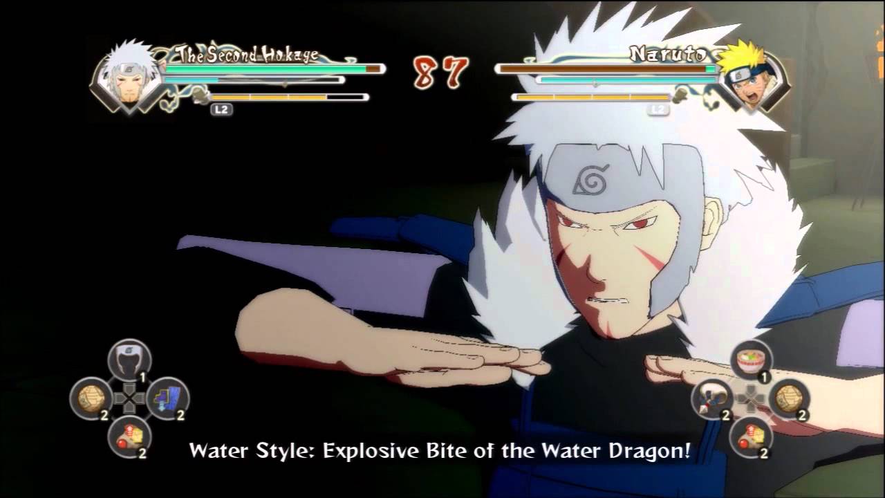 Naruto Generations The Second Hokage Water Style Jutsu - YouTube