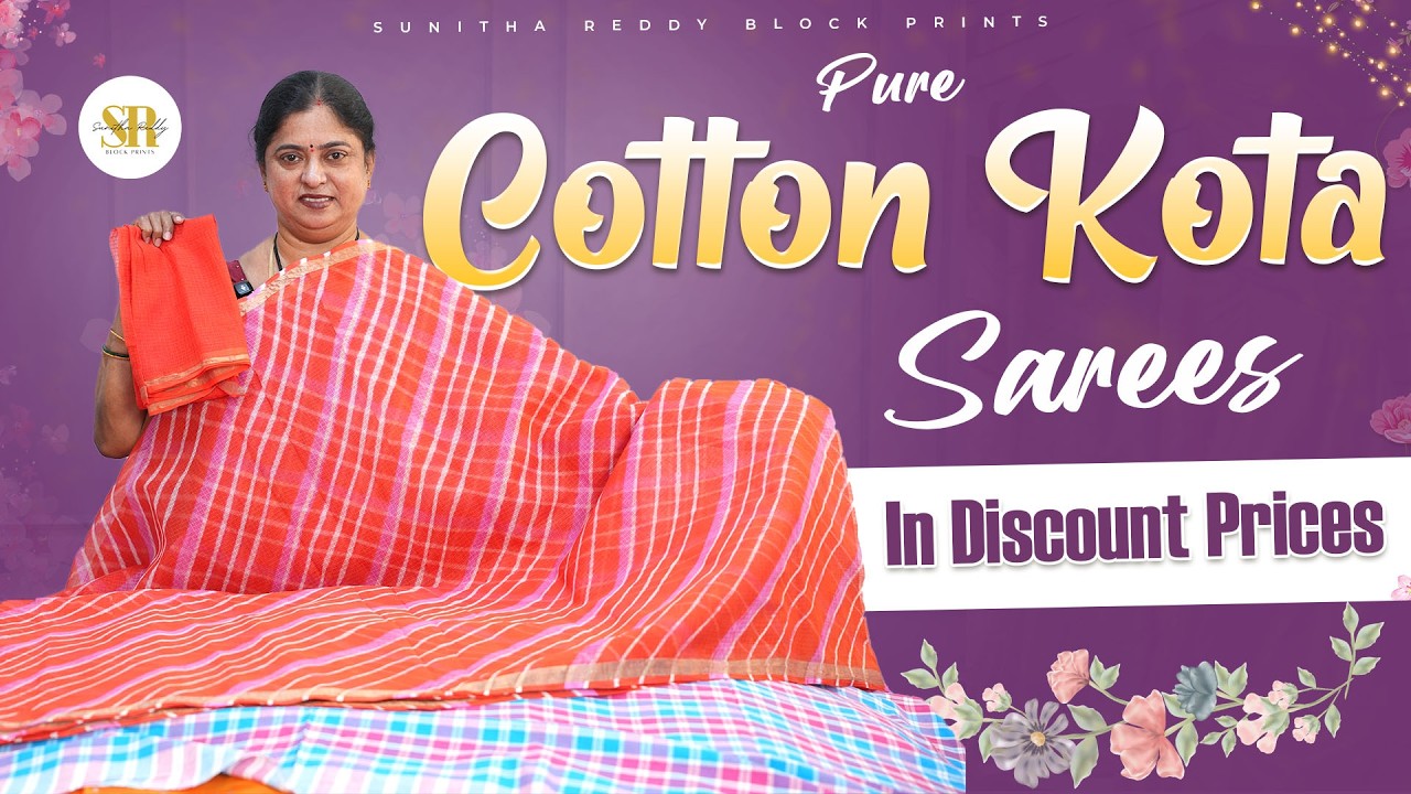 Pure Cotton Kota Sarees in Discount | Latest Collection at Best Price | Jejis Vlogs