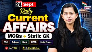 Current Affairs Today | 24 Sept Current Affairs 2026 | Daily Current Affairs by Krati Mam | Testbook