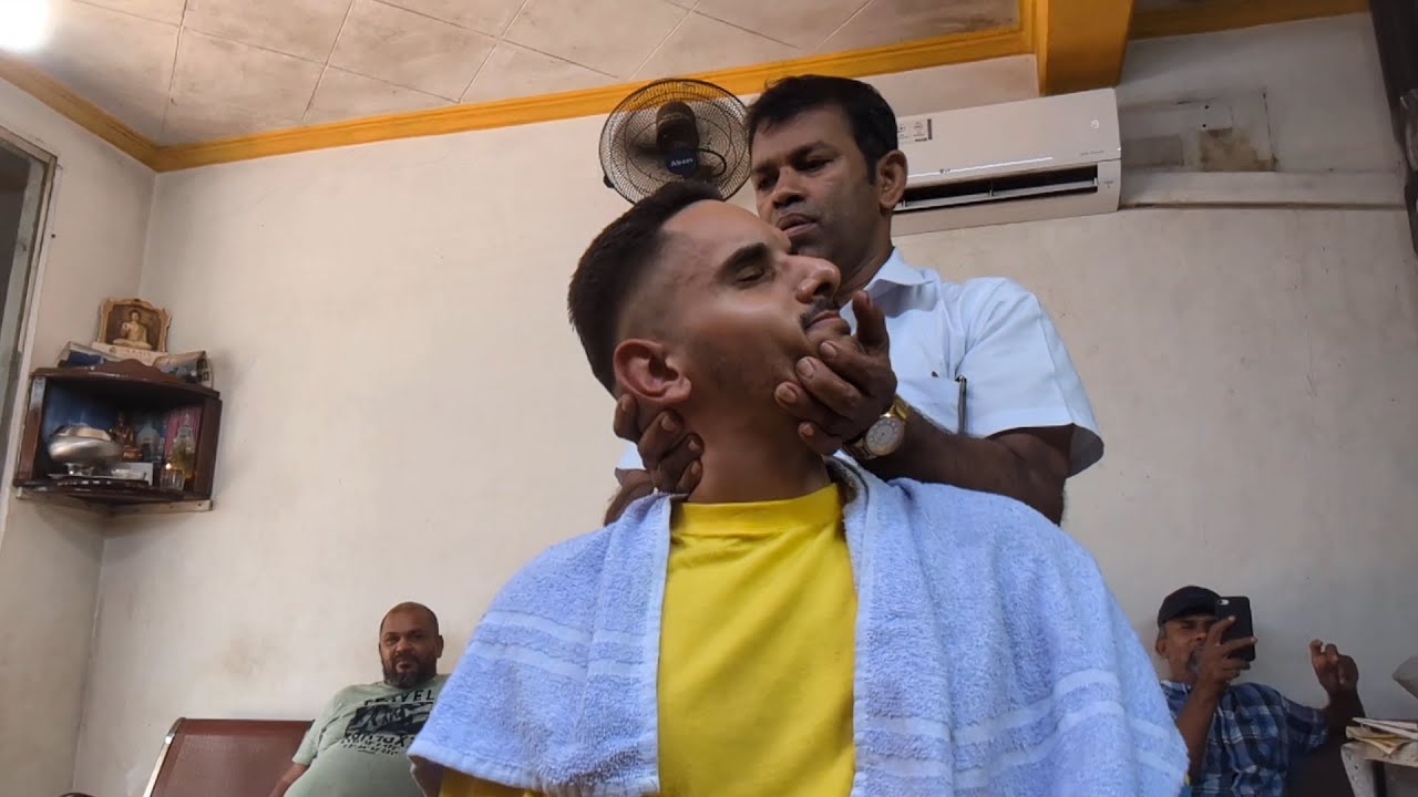 $3 Haircut & Head Massage in Sri Lanka 🇱🇰