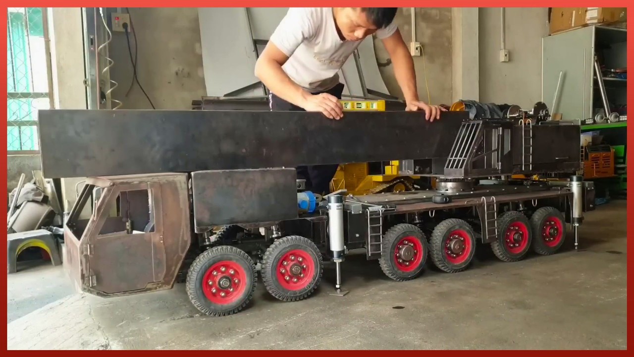 ⁣Man Builds Hydraulic RC Crane at Scale | Start to Finish by @rcactionhomemade
