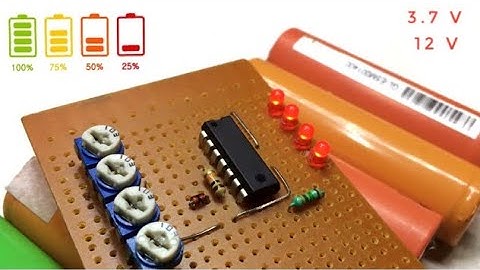 Adjustable battery Level indicator  (LM324) #diy #indicators #battery  #chargers #fullcharge
