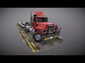 Lowboy semitruck