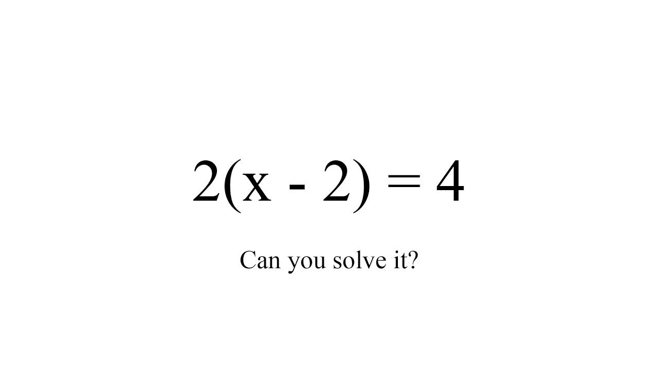 How to Solve Simple Linear Equations - YouTube