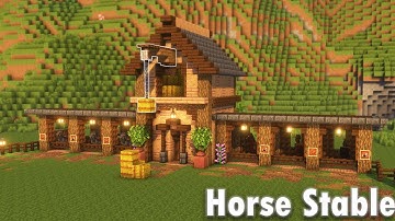 How to build horse stable in minecraft (Tutorial) #howtobuild #tutorial