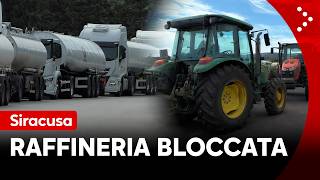 Caro carburante, agricoltori bloccano la raffineria di Augusta-Melilli: autocisterne ferme in coda