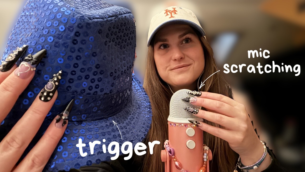 Mic scratching combined with CAPS ✨ combo ASMR ✨ Fabric Scratching