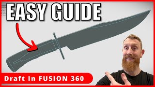 How To Draw Knives In Fusion 360 | Full Tutorial | Sketching / Exporting / Printing