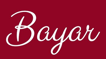 Learn how to Sign the Name Bayar Stylishly in Cursive Writing