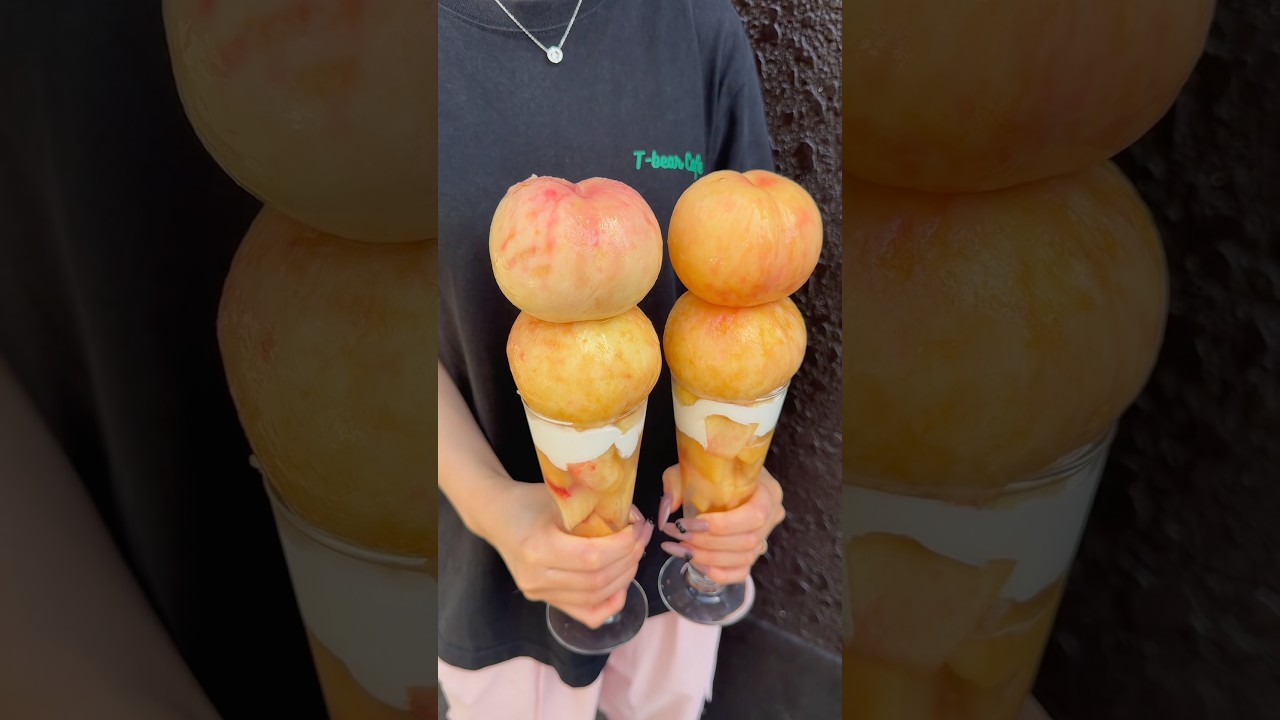 Japanese Peach Parfait🍑 - YouTube