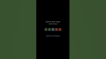 Visualizing Quick Sort in a quick manner #QuickSort #SortingAlgorithms #computerscience