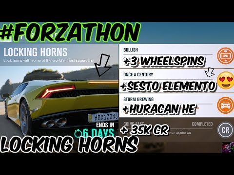 Locking Horns Forzathon! (Ultimate Guide!) Free Lamborghini Sesto Elemento Forza Horizon 3