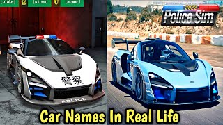 Police Sim 2022 | All Cars Names In Real Life | Developer - @OviLexSoft Ovilex Software screenshot 1