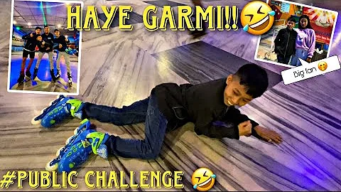 SANGAM LAY PUBLIC MA GARMI DANCE GARDA YESTO BHO🤣//SKATE CHALLENGE 🤣