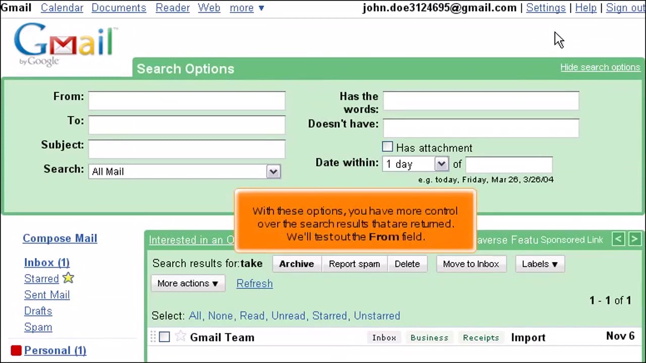 Gmail How To Search For Messages YouTube