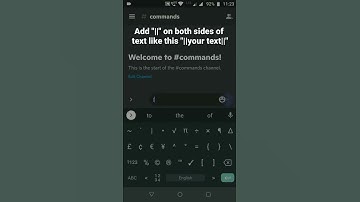 How to create hidden text in Discord