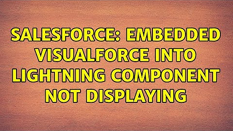 Salesforce: Embedded Visualforce into Lightning Component not displaying