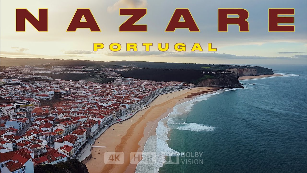 Назаре, Португалия 🇵🇹 — Пешеходная прогулка в 4K по красивому пляжному городу Португалии 🌊🏄‍♂️