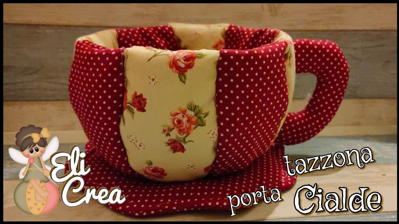 tazzona porta cialde a modo mio #elicrea cucito creativo CARTAMODELLO GRATUITO