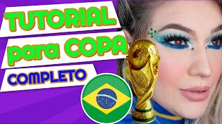 🔴TUTORIAL COMPLETO DE MAQUIAGEM PARA COPA DO MUNDO 2022 🇧🇷  - MARÍLIA MAKEUP