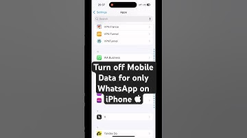 How to Turn off Mobile Data for only WhatsApp on iPhone or iPad  #WhatsApp #MobileData #iPhone